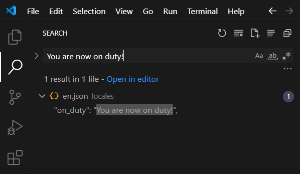 Example search